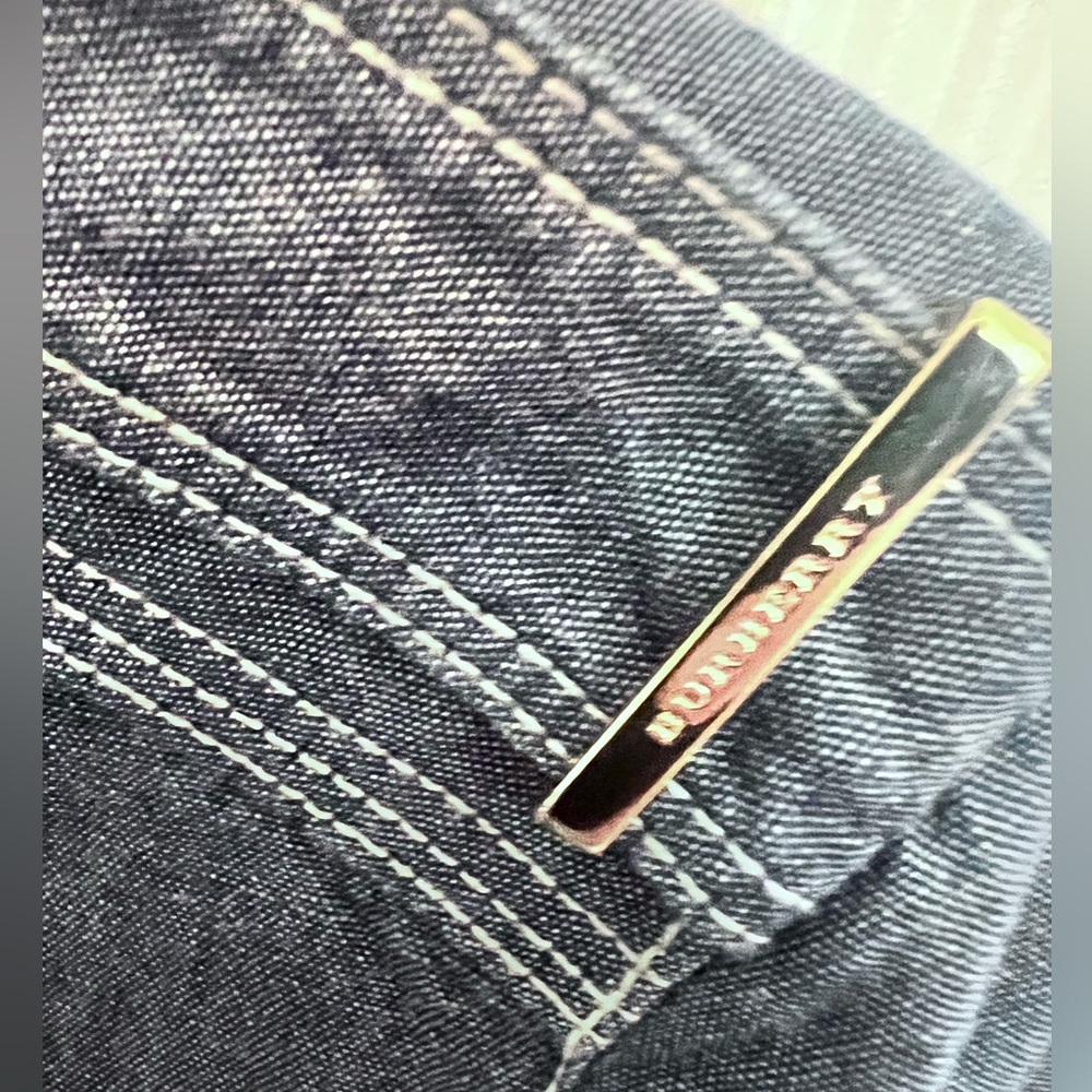 Burberry Brit Denim Button Down Long Sleeve Blouse Size Medium - Picture 6 of 6